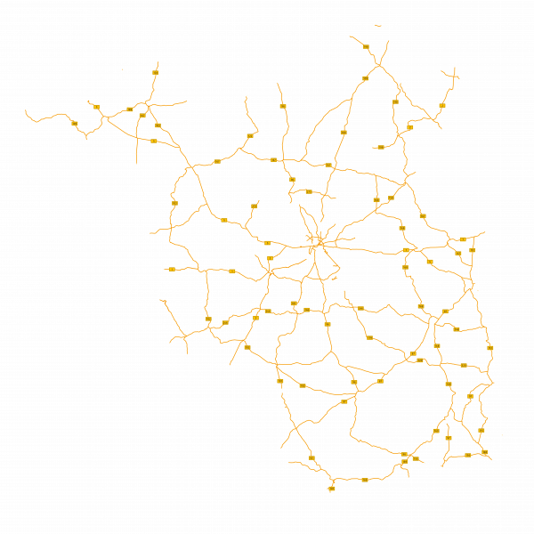 Verkehrsnetz Bundesstraßen